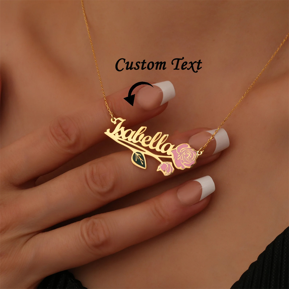 สร้อยคอชื่อดอกไม้ประจำวันเกิดห - Birth Flower Necklace บทวิจารณ์และราคา